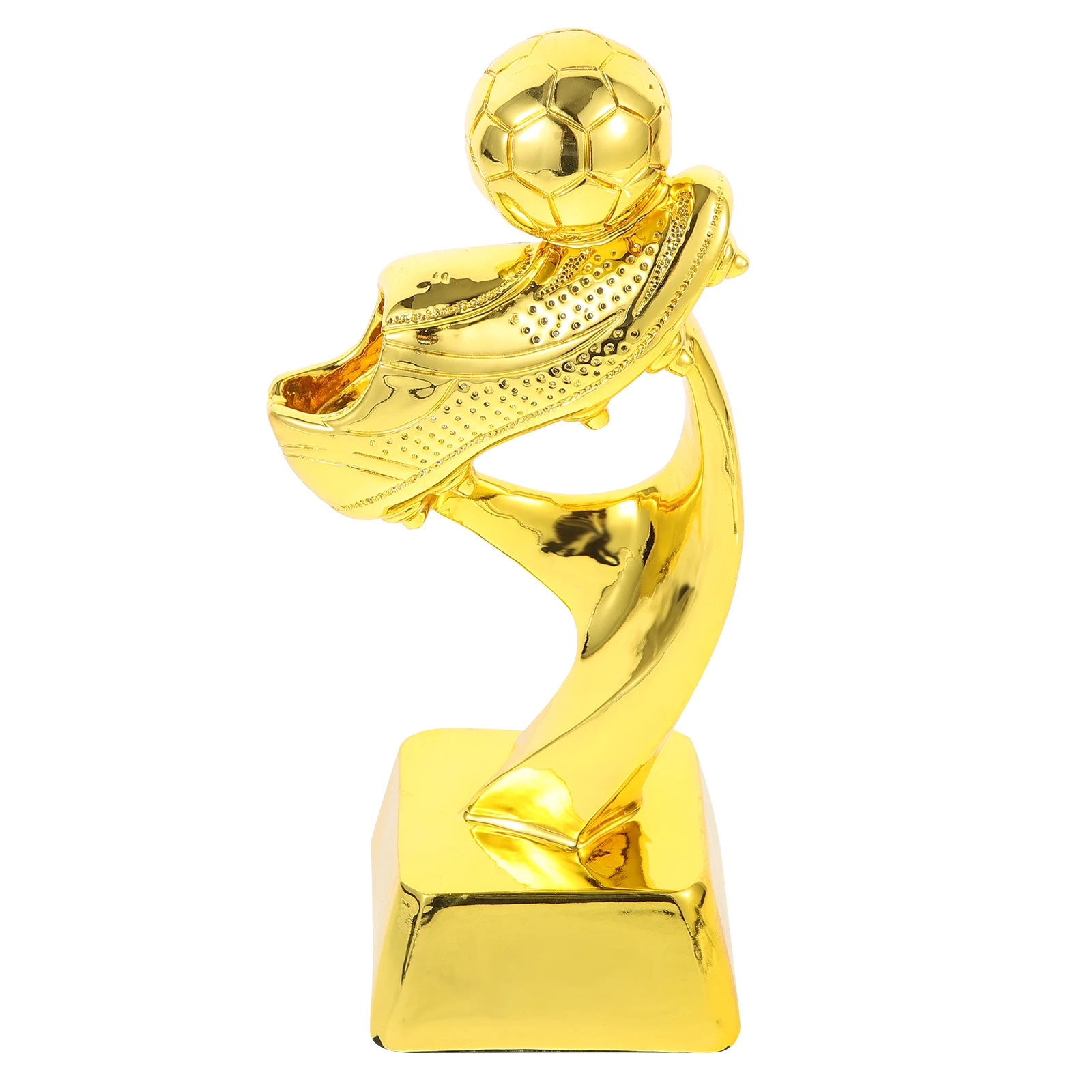 Plastic Trophy Toys Mini Resin Football Trophy Plating Soccer Match Award Toy With Base For School Kindergarten Youth Football Championship Trophy