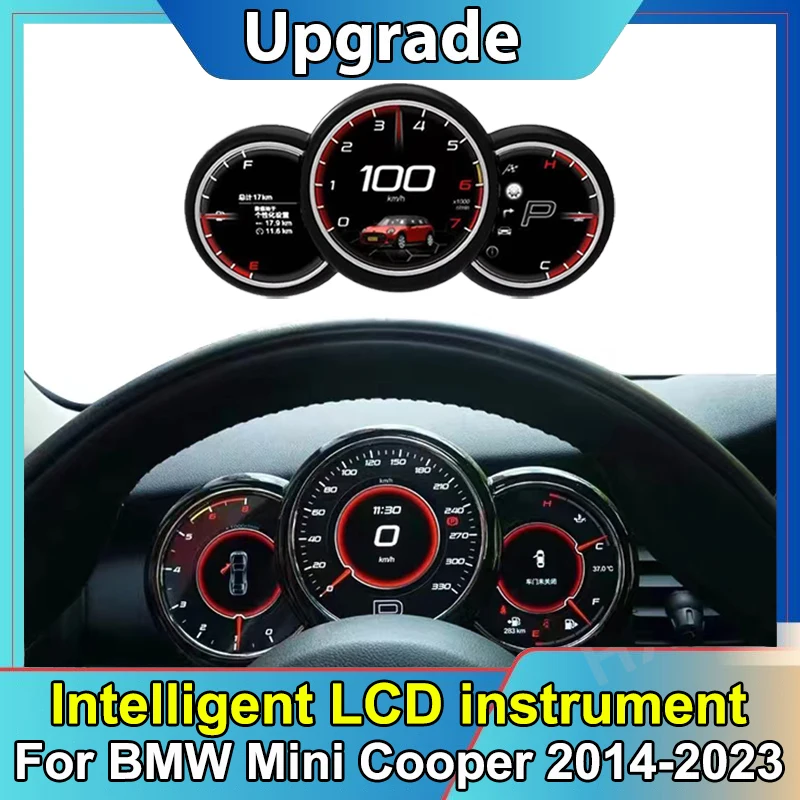 CarLCDDigitalClusterVirtualCockpitSpeedMeterDashforBMWMini