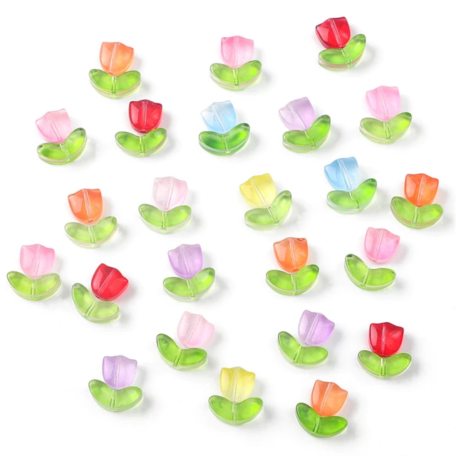 DIY Shrink Film Tulip Charms 