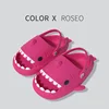 Band Shark Slippers Summer Adults  Women Cute Men Indoor Bathroom Slides Couple Beach Flip Flops Anti-skid Thick Flat Shoes 1