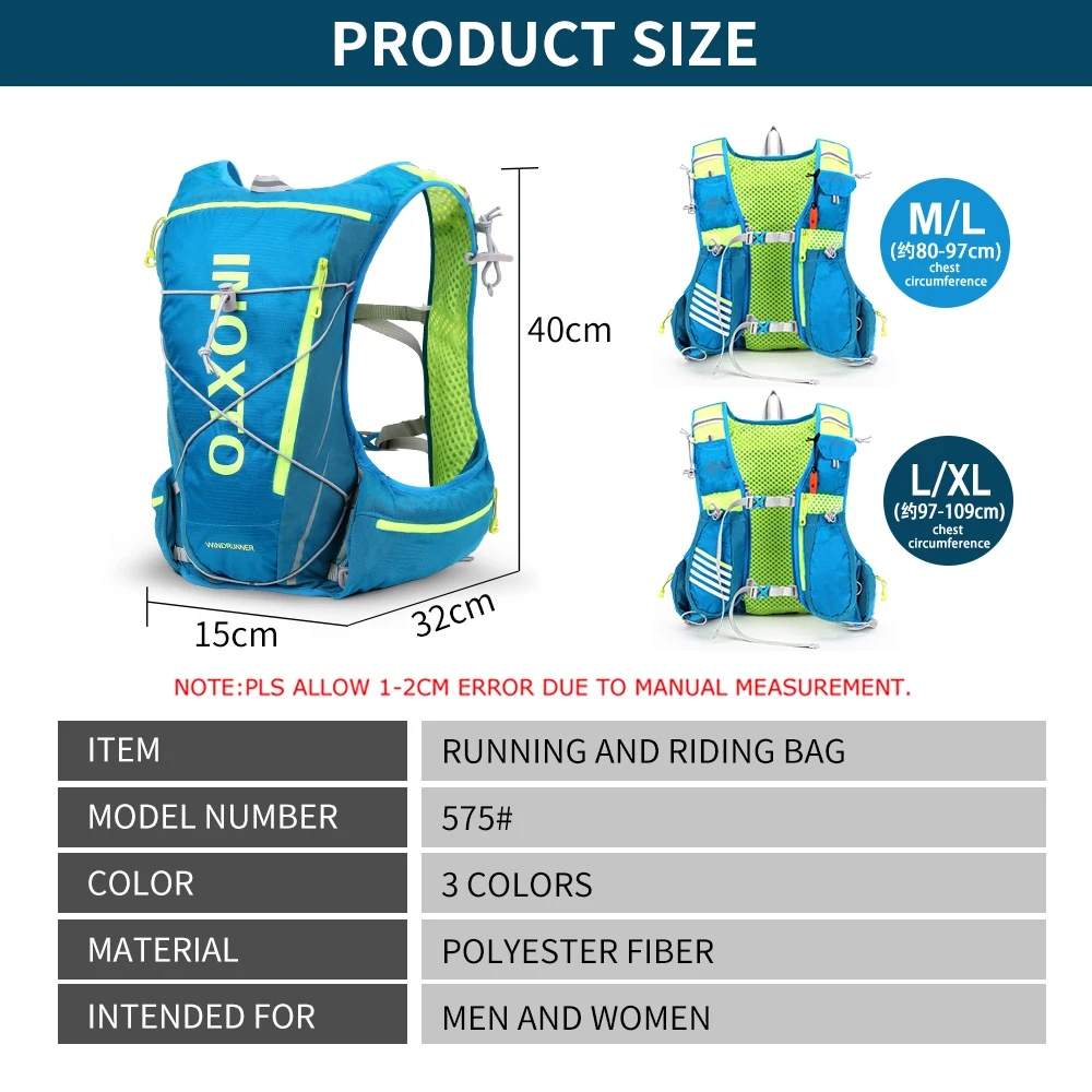 8L Running Hydration Running Vest Backpack Men Women Outdoor Sport Water Bags Trail Marathon Jogging Hiking Backpack Rucksack 6