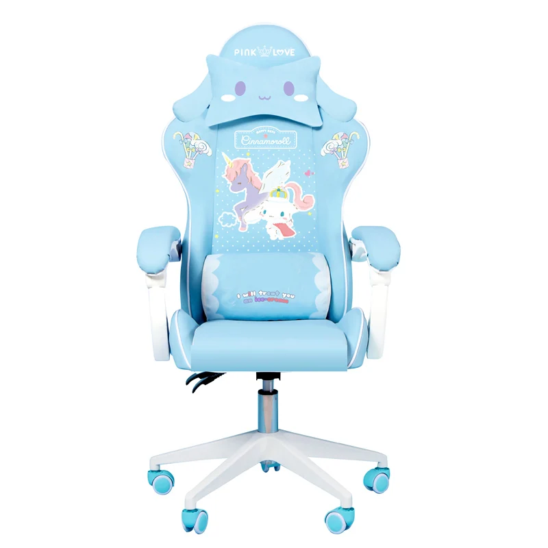 2023 New Fashion Game Chair Girls Cute Cartoon Computer Chair Mobili Per Studenti Rotazione Per Ufficio Wcg Lol Lift Regolabile