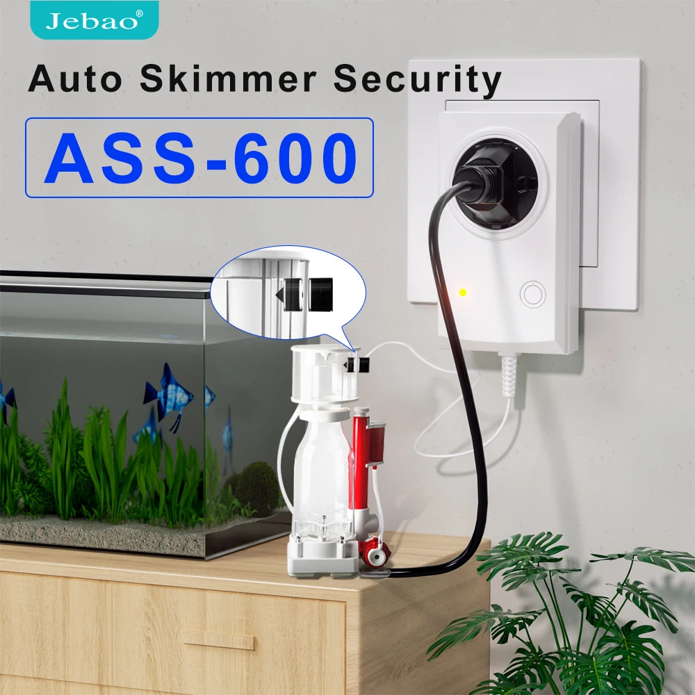 Jebao Jecod ASS 600 Explosion Proof Smart Aquarium Internal Protein Skimmer Aquarium Protein Skimmer Auto Security for Fish Tank Automatic Anti-overflow