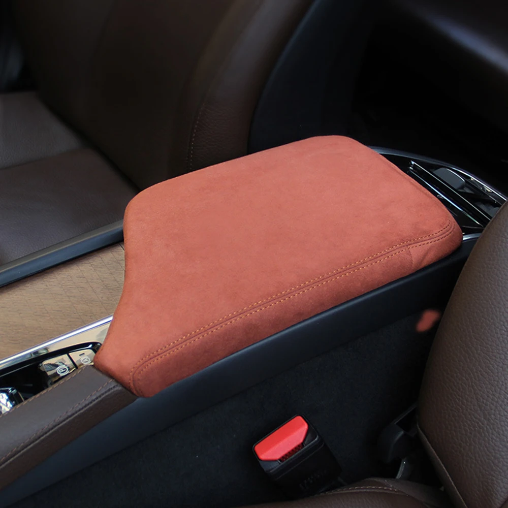 for Volvo Leather Car Central Armrest Pad Auto Center Console Arm Rest Seat  Box Mat Cushion Pillow Cover Vehicle Protective Styling Interior  accessories 850 C30 S60 S80 XC90 XC60 240 S70 S90