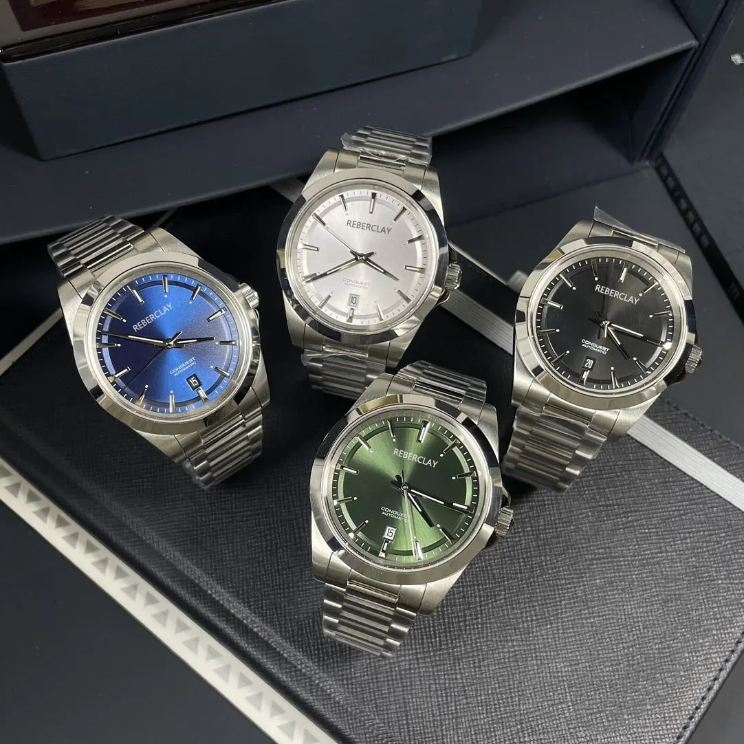 Conquest 41mm Men's Watch Automatic Mechanical Sapphire Waterproof 904L Watches Reloj Hombre