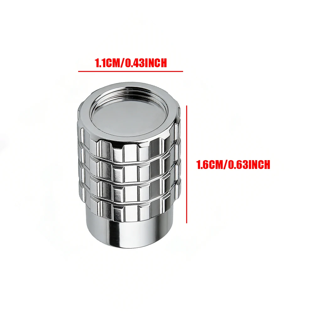 4Pcs Metallic Car Tire Valve Covers - Premium Quality Wheel Air Stem Caps