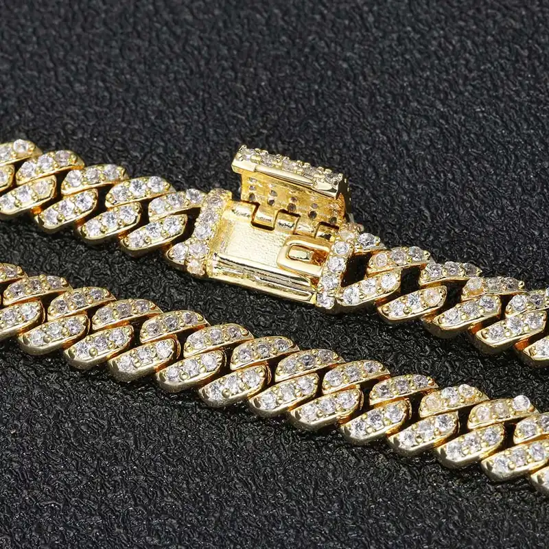 Nuoya 6MM VVS1 Moissanite Iced Out Bracelet Hip Hop Jewelry Silver Plated Brass Cuban Link Chain Bracelet for Female Wholesale - Image 6