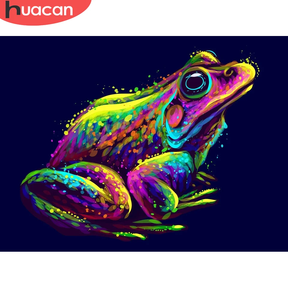Huacan-カエルのダイヤモンドの絵,完全な5D刺painting,正方形