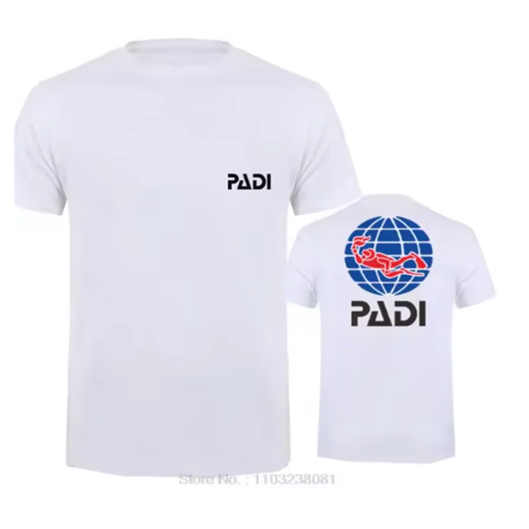 Sports T Shirt Scuba Driver Padi T-shirt Men's casual quick drying T-shirt hip-hop short sleeved top round neck oversized men clothing