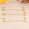 85845-19cb4d.jpg 1 pièce 14K plaqué or cheval oeil chaîne gland Zircon boucles d'oreilles pour femmes géométrique minimalisme boucles d'oreilles bijoux accessoires