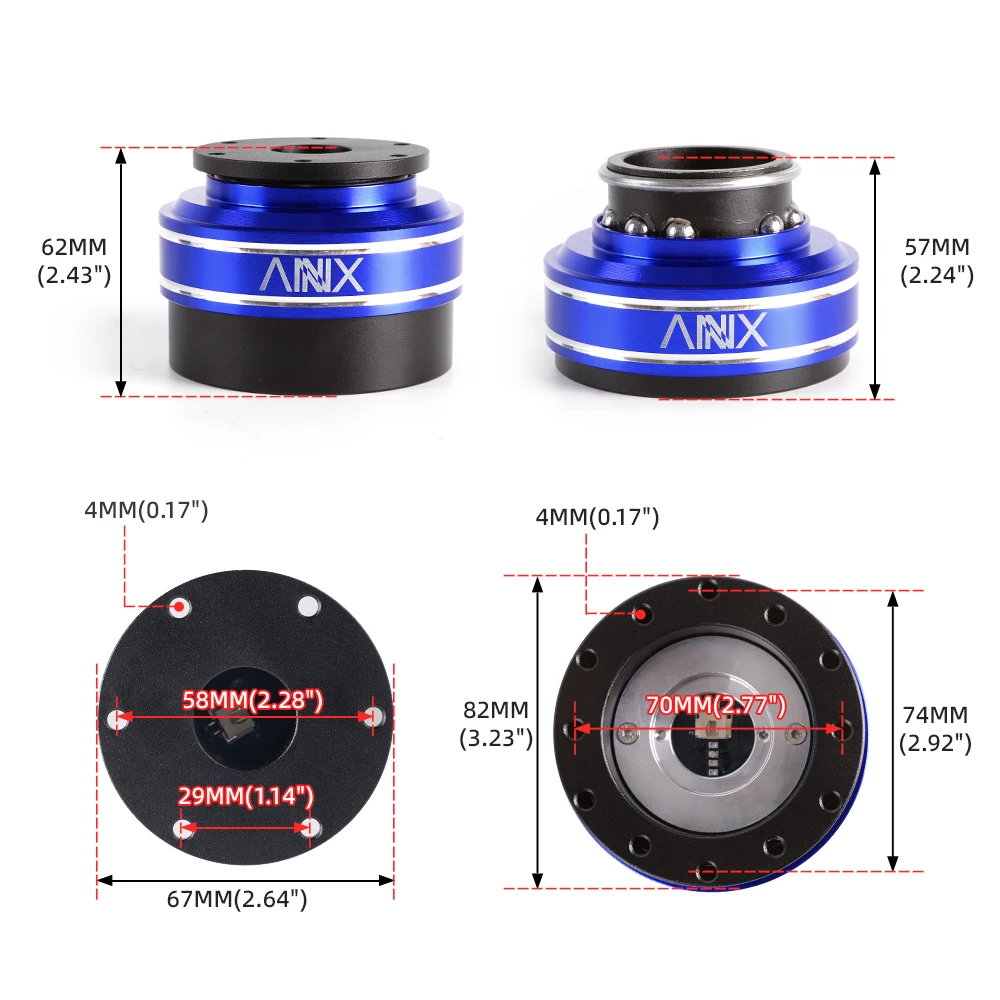 RASTP-70MM 6 穴レーシングシミュレーターゲームステアリング