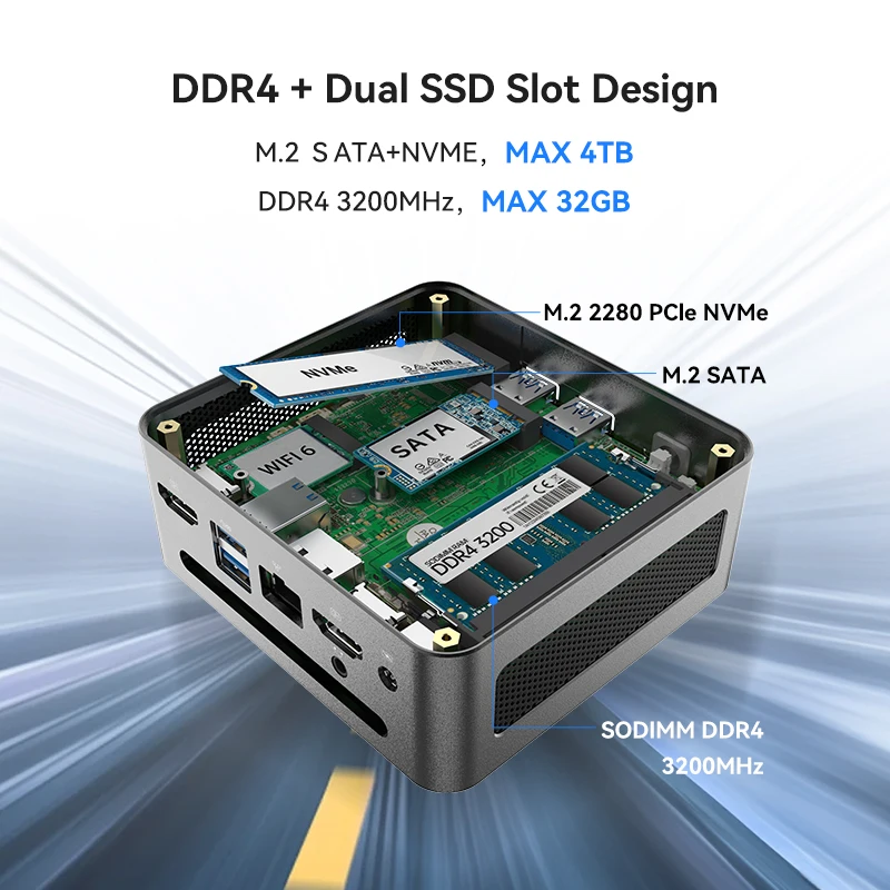 MOREFINE Intel 12th Gen Alder Lake N150 (up to 3.4GHz)16GB DDR4