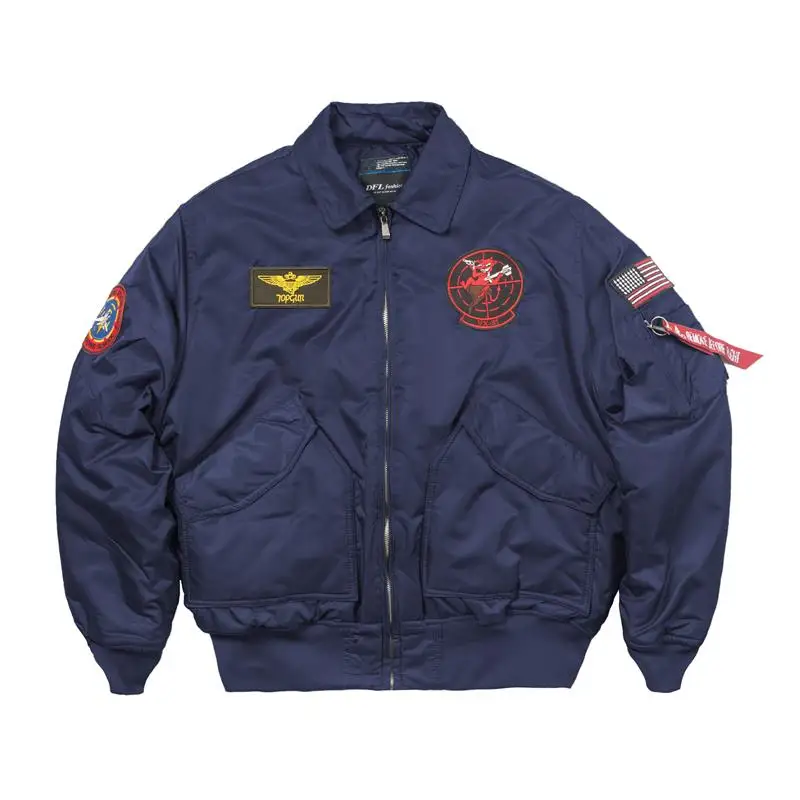 TOP GUN CWU-45P Plus Size Waterproof Outdoor Motorcycle Puffer Black Bomber Varsity Jacket Men Womens Thick Winter Coat 3