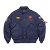 TOP GUN CWU-45P Plus Size Waterproof Outdoor Motorcycle Puffer Black Bomber Varsity Jacket Men Womens Thick Winter Coat 3