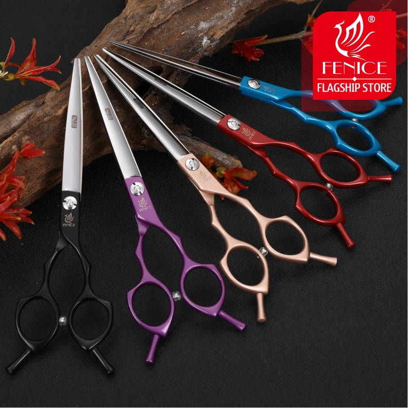 6.5 /7.0inch Jp440c Curved&Thinning&Straight Scissors Dog Grooming Shears Pet Grooming Dog Cat Supplies dog grooming scissors,dog grooming scissors kit
