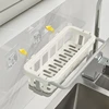 Kitchen Sponge Sink Holder Punch-free Dish Drain Rack Storage Shelf Bathroom Shelves Hanging Rack Organizer Accessories 6