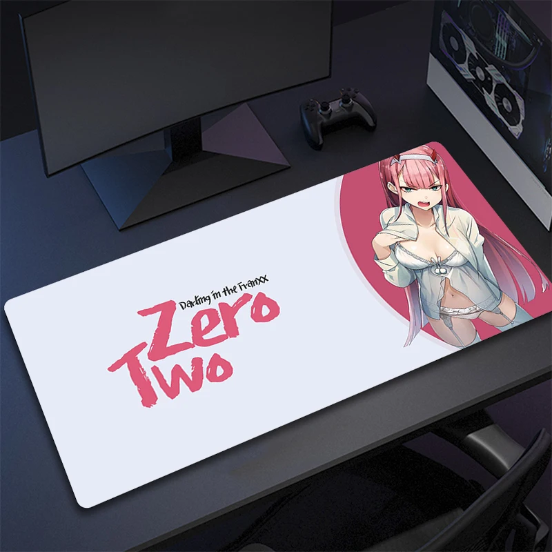 

Gamer Mousepad Laptop Rubber Mouse Pad Anime Zero Two Darling In The FranXX Mouse Mat Gaming Keyboard Mat Game Non-Slip Carpet