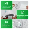 POWECOM KN95 Mask with Breathing Valve 6 Layer Protection Anti-dust Face Masks Reusable Mascarillas Activated Carbon Mouth Mask 3