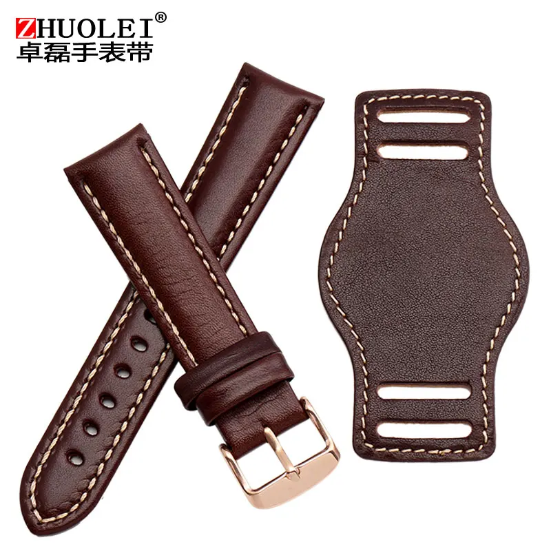 Genuine Leather Watch Strap - Premium Cowhide Wristband