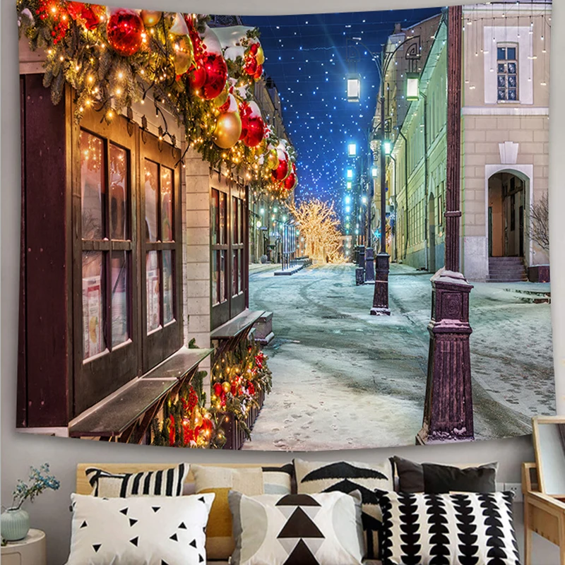 

Tapestry American Style Background Cloth Christmas Series Decorative Cloth Home Decoration Living Room Bedroom Party Tapestries