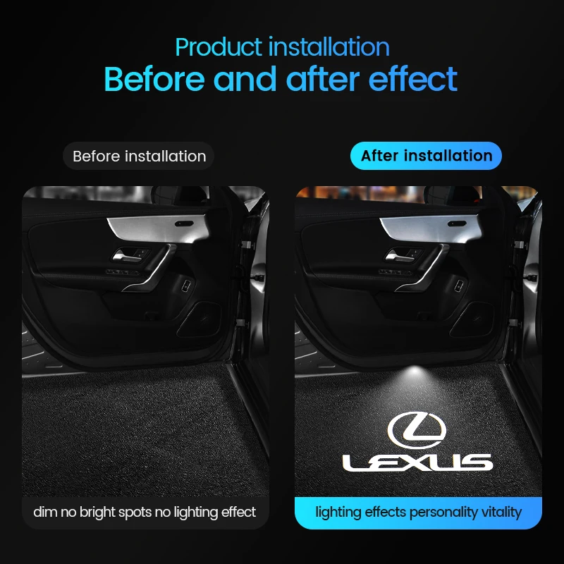 Car Door Welcome Light LED Car Door Welcome Light Laser Projector Lamp For Lexus LS LC RZ IS350 ES300 GS350 CT200h GX460 LX570 RX500h NX300 UX260