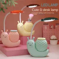 Cartoon LED Snail Desk Lamp Children Bedroom Night Light  Reading Study Birthday Christmas Gift Home Decorations Eye Protection 2