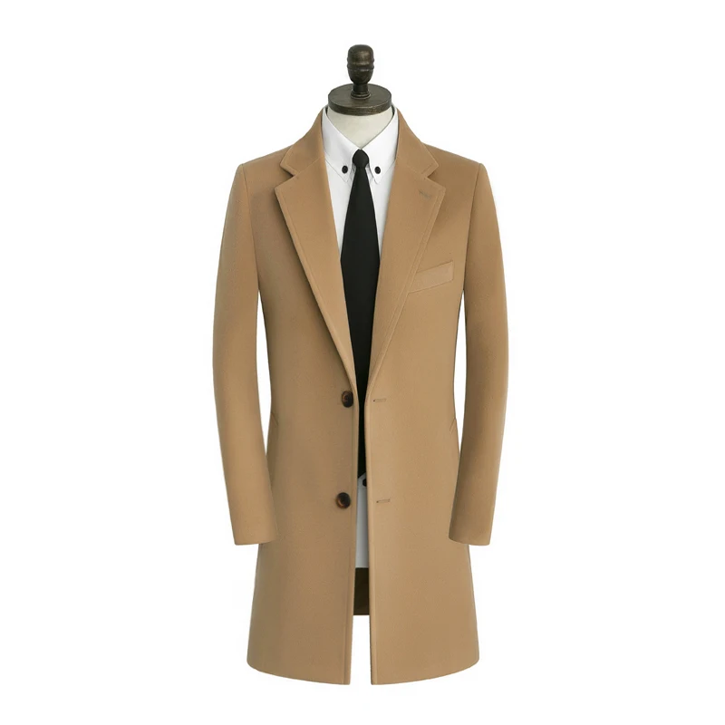 

New Arrival Fashion Winter Double Sided Wool Overcoat Men Long Style Coat Casual Thick Mens super large size S-6XL7XL8XL9XL