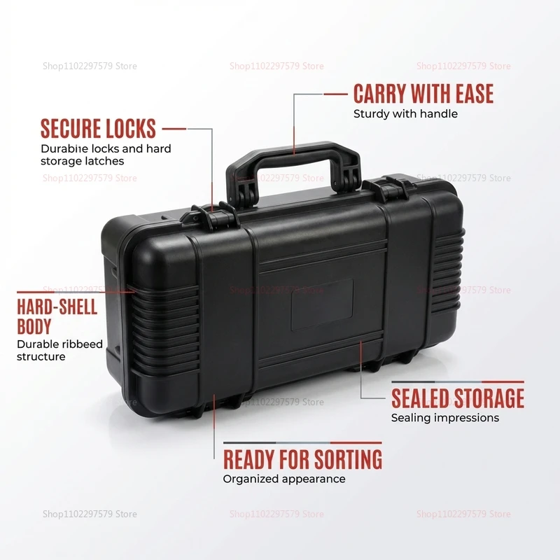 휴대가 간편하고 내구성이 뛰어난 공구 케이스, 고강도, 방수, 안전한 휴대용 운반 케이스로 기기를 보관하고 보호합니다.