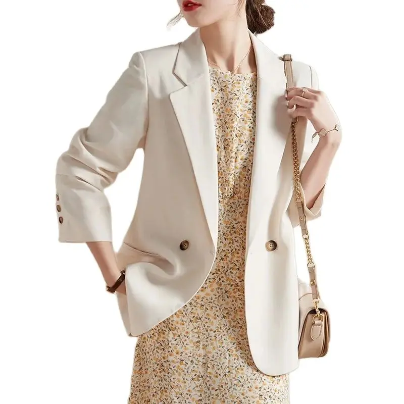 

Women's Blazer Coat Jacket 2023 Spring Summer New Thin Suit Coats Female Korean Looes Temperament Women Suit Blazer 3XL