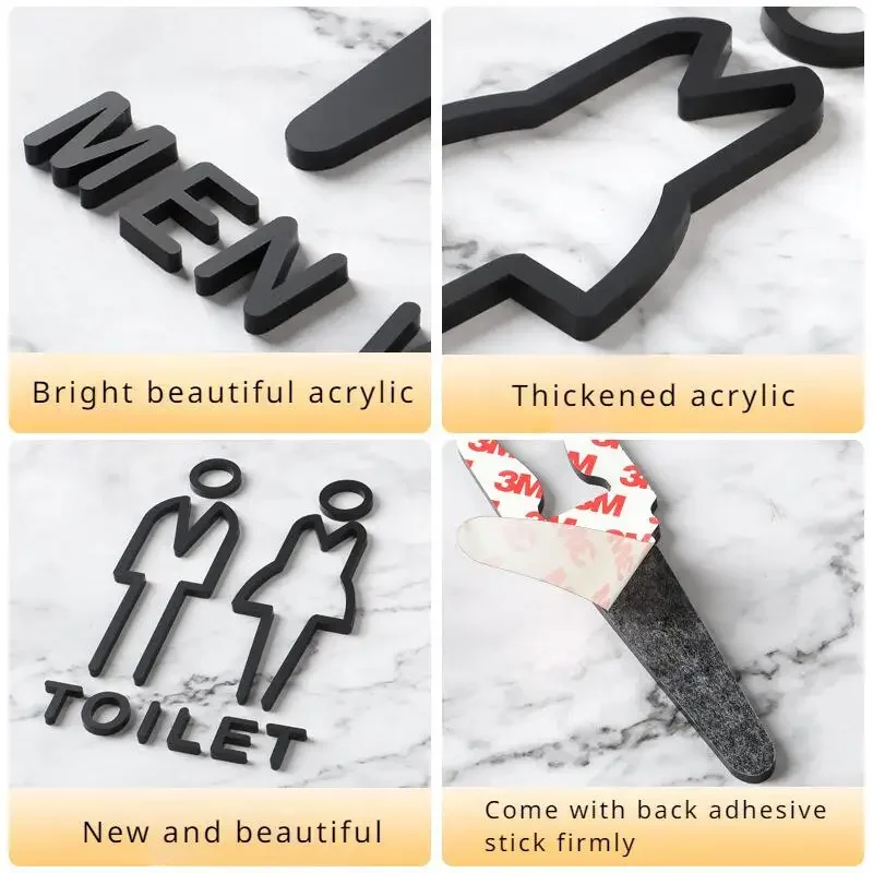 Bathroom Door Wall Stickers 6