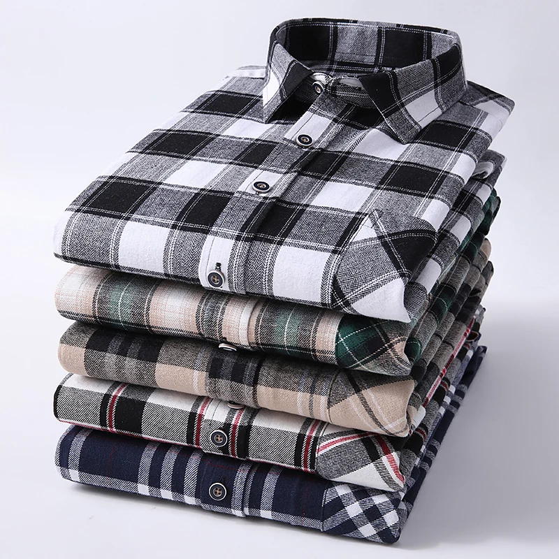 

plus size Casual pure cotton shirts for men soft vintage plain shirt social slim fit formal shirt trends fashion clothes blouses