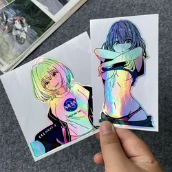 32PCS Vibrant JDM Anime Japanese Laser Rainbow Waterproof Sticker Set (AB (2 PCS))