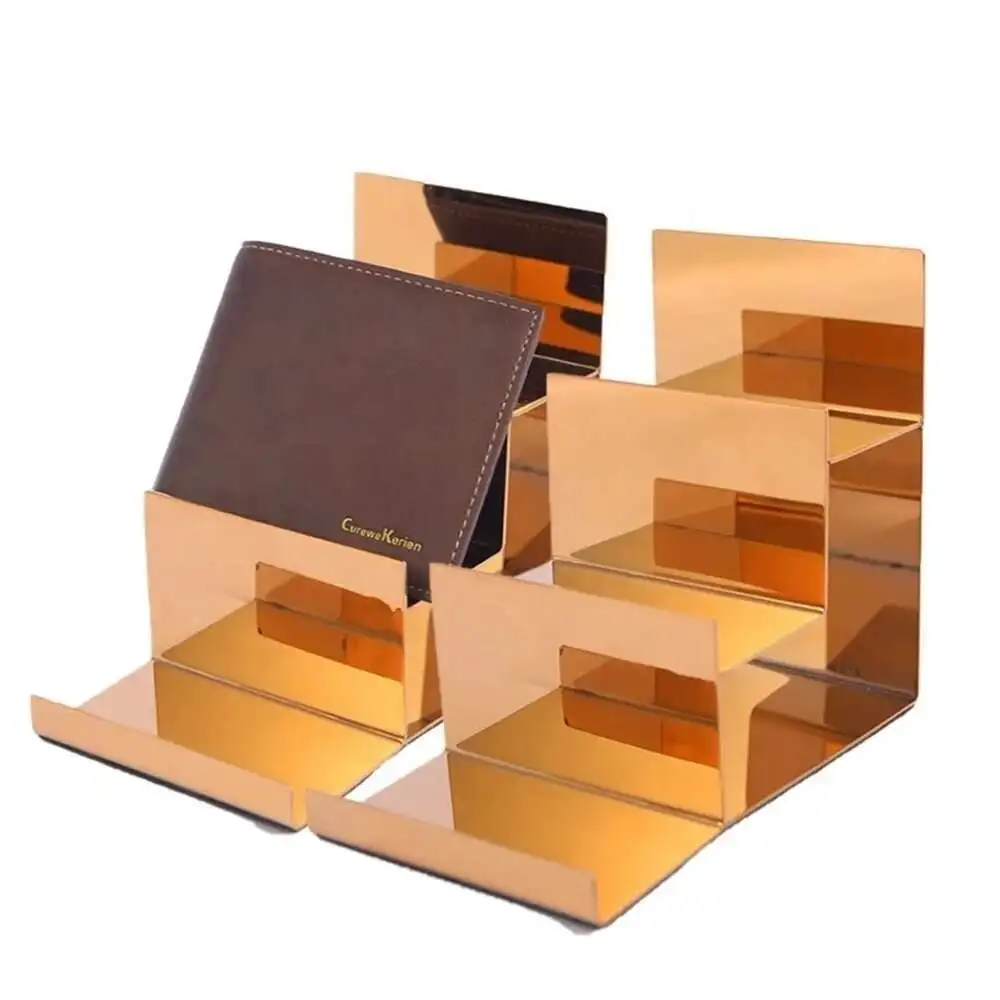 1pcs Multi-layer Polished Gold Wallet Hand Bag Display Stand On The Counter Of Hot-selling Shops