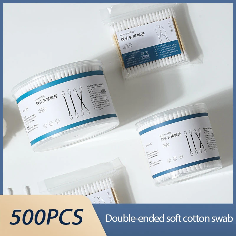Baby Cotton Swabs Double-headed Disposable Bamboo Cotton Stick Children Ears Care Make-up Remover Disinfection Tools