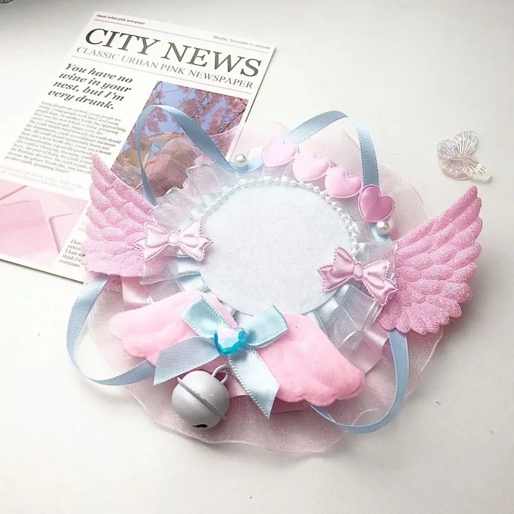 다용도 귀여운 58mm 캔 배지 커버 레이스 날개 리본 한국 스타일 배지 디스플레이 케이스 수제 배지 홀더 소녀용