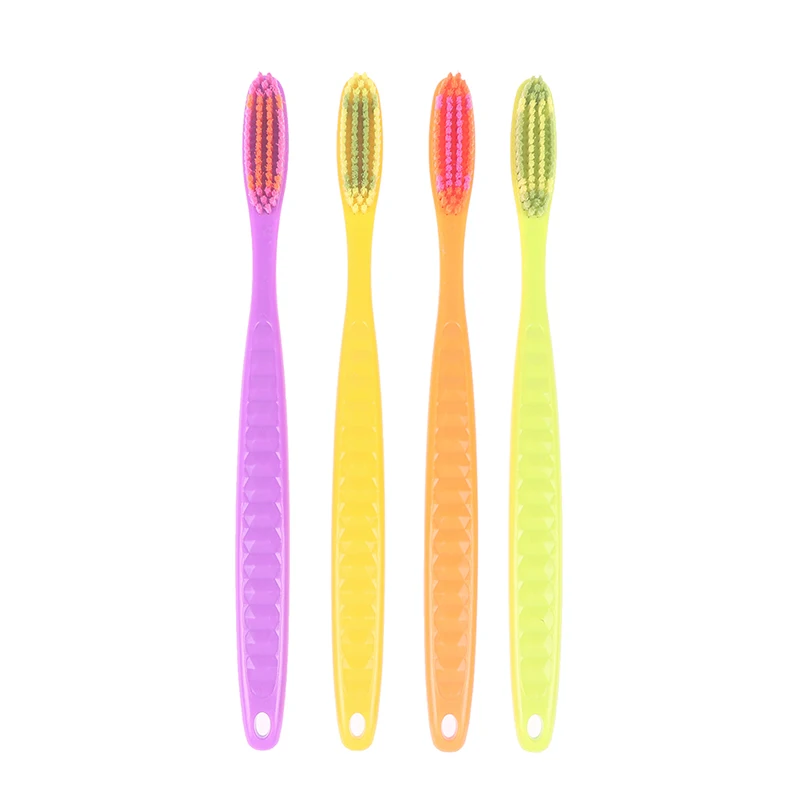 4Pcs 소프트 롱 헤드 성인 빅 헤드 칫솔 일본어와 한국어 편안한 치아 슈퍼 소프트 구강 청소 브러쉬