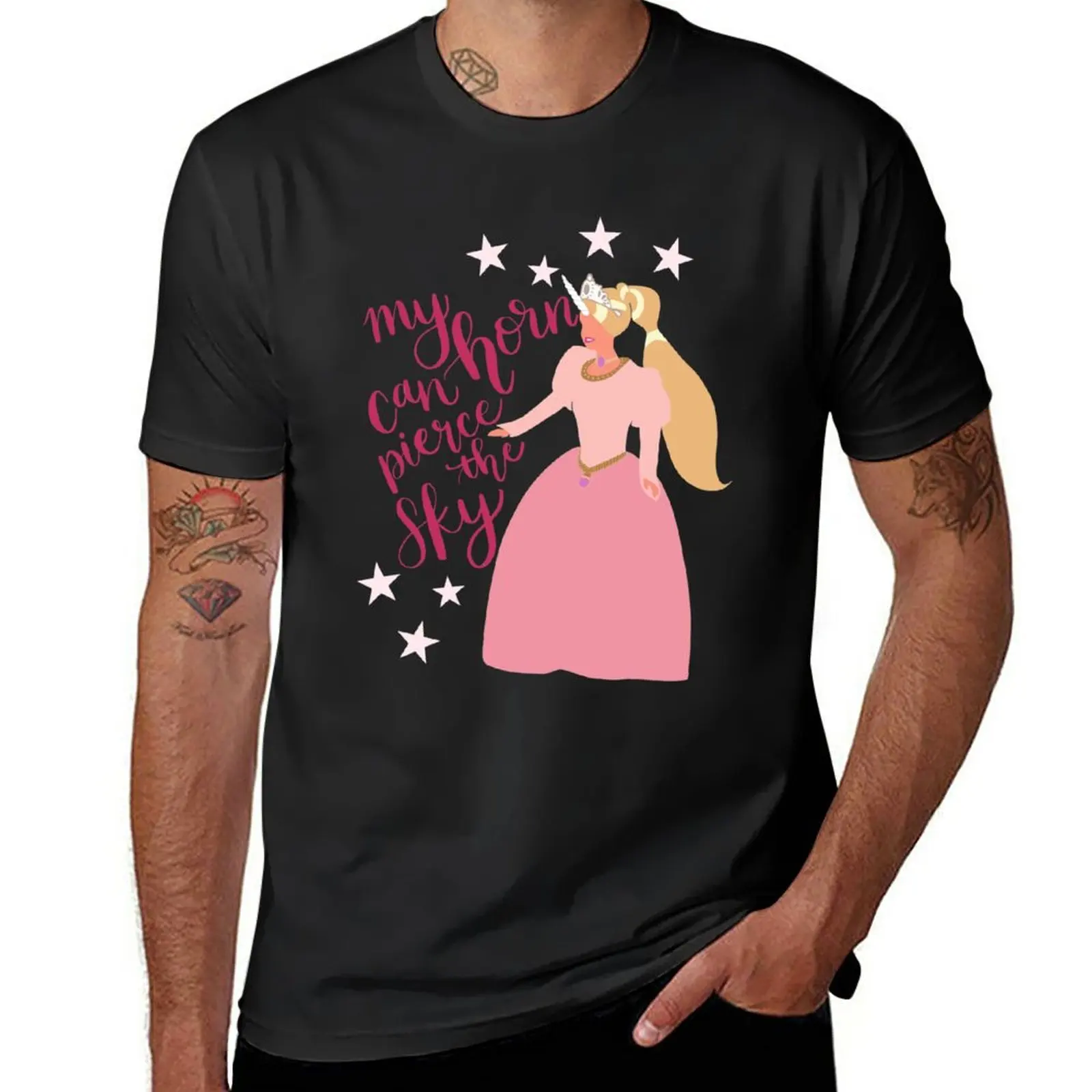 

New Princess Unicorn T-Shirt vintage t shirt kawaii clothes mens plain t shirts
