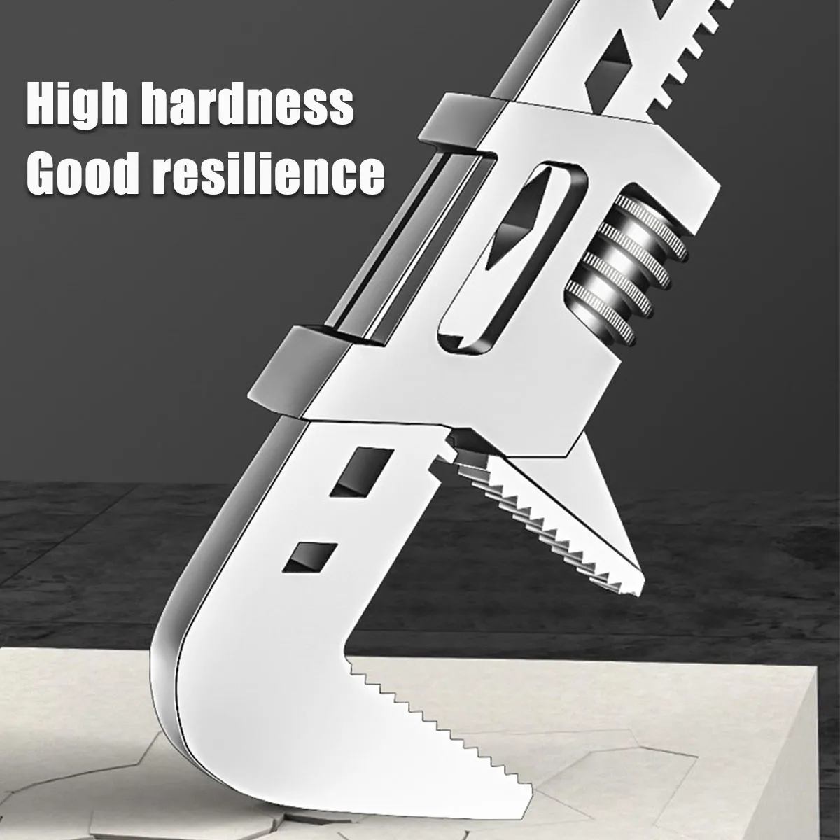 1pc F-type Wrench Adjustable Spanner Pipe Wide Jaw Opening Spanner F Type Wrench Movable Spanners Repair Tools Live Wrench