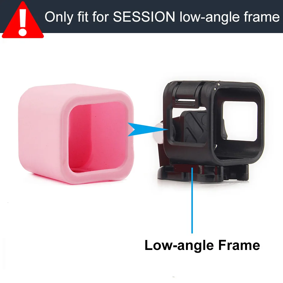 Détail du revêtement silicone antidérapant pour GoPro Hero Session, offrant une prise en main sécurisée et une protection antichoc.
