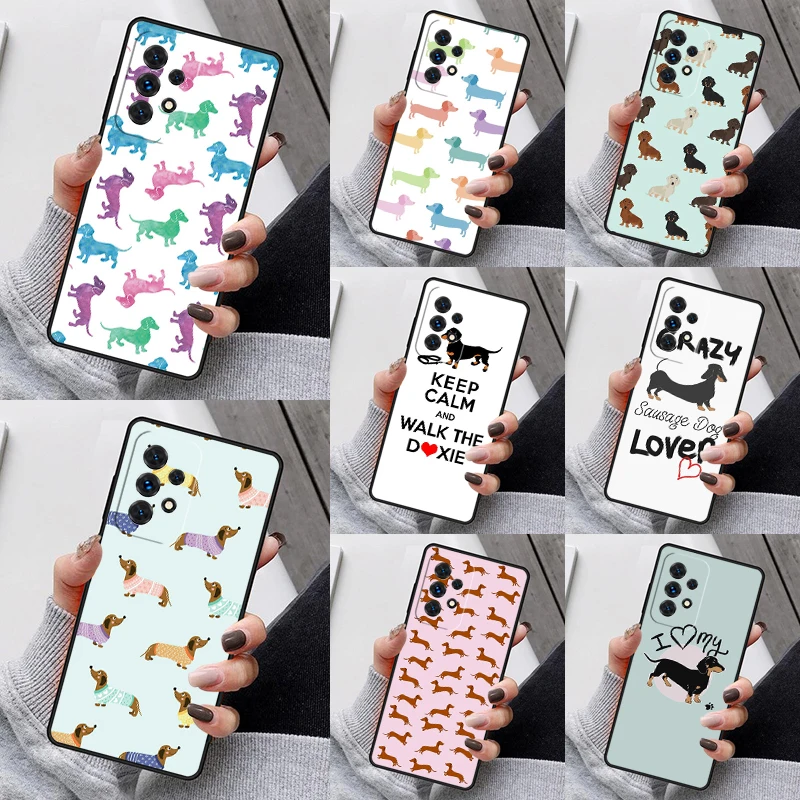 Custodie Per Telefoni Per Cani Dachshund Teckel Dackel Funda Per Samsung Galaxy A13 A53 A73 A12 A22 A32 A52 A51 A71 A80 A91 Coque