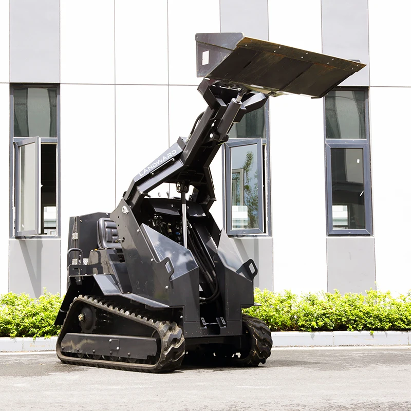 Euro 5 Home Wheel Skid Steer Loader Small 4WD Loading Transporter Diesel Power Crawler Mini Skid Loader Customized