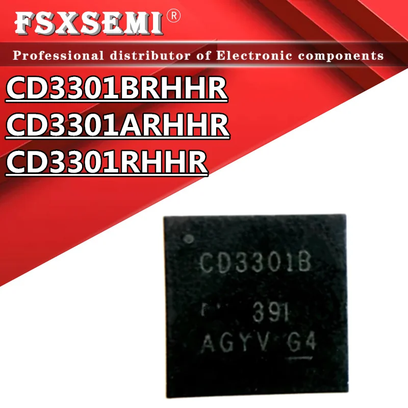 

5pcs CD3301BRHHR CD3301B CD3301ARHHR CD3301A CD3301RHHR CD3301 QFN Chips