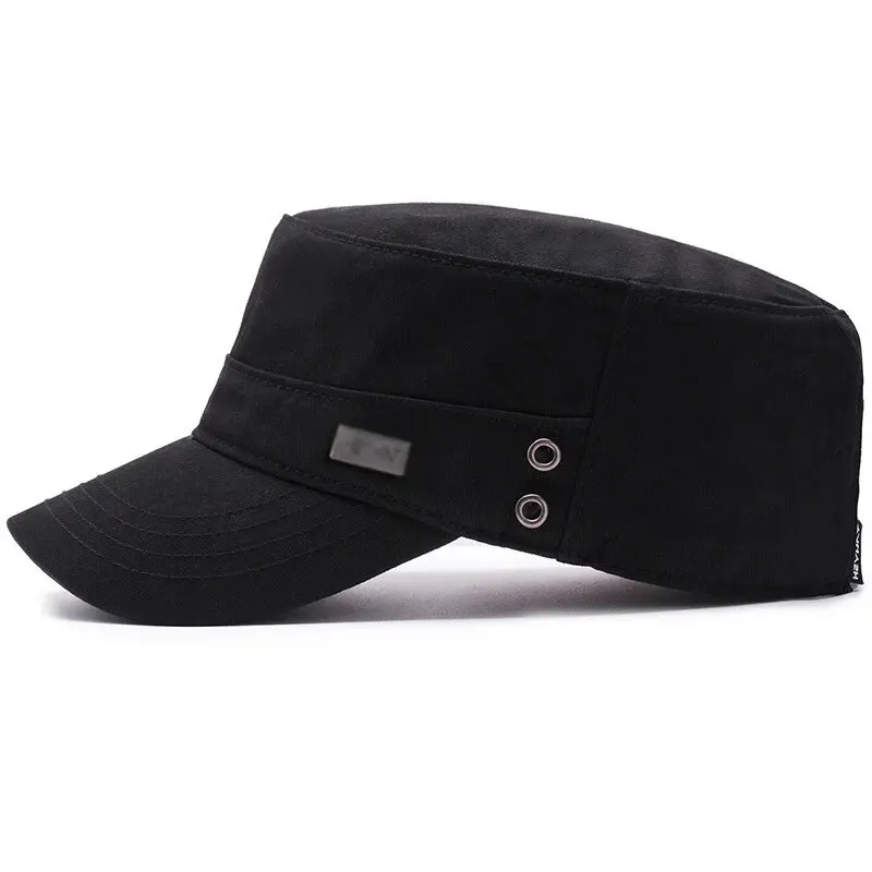 Baseball Cap Flat Cap Solid Color Cap Flat Vintage Cap Cap Hat Four Seasons Flat Top Hat Men's Peaked Hat Sunshade