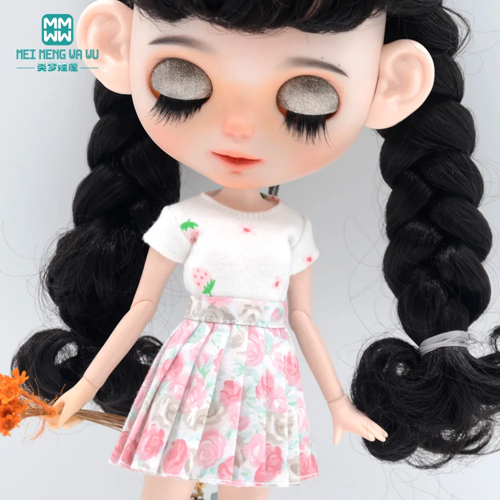 Blyth Puppenkleidung, modischer dreiteiliger lila Woll-Cardigan für Spielzeug, Azone OB23 OB24 Puppenzubehör – Detail 31