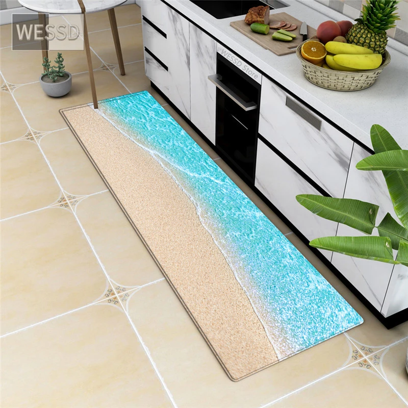Beach Washable Nonslip Kitchen Rug Kitchen Carpet Washable Nonslip 3d Kitchen Aliexpress