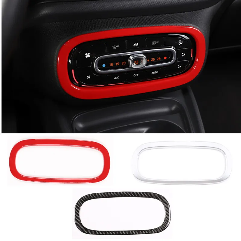 Car Air Conditioner Adjustment Switch Frame Trim Sticker Fit For Mercedes Benz Smart 453 Fortwo 2016-2021 Auto Accessories