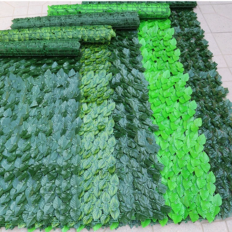 Artificial Leaf Fence Hedge Wall Outdoor Garden Fence Decoration Privacy Screen Protect Ivy Fence Vertical Courtyard Hedge FENC