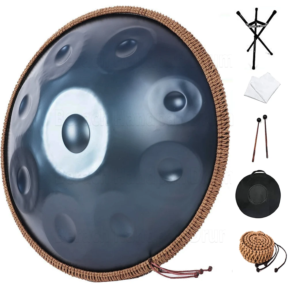 Handpan Drum Instrument In D Minor 12 Notes 22 Inches Steel  Hand Pan Drums, With Handpan Bag, Drum Tripod, For Professional Audio  Production : Musical Instruments