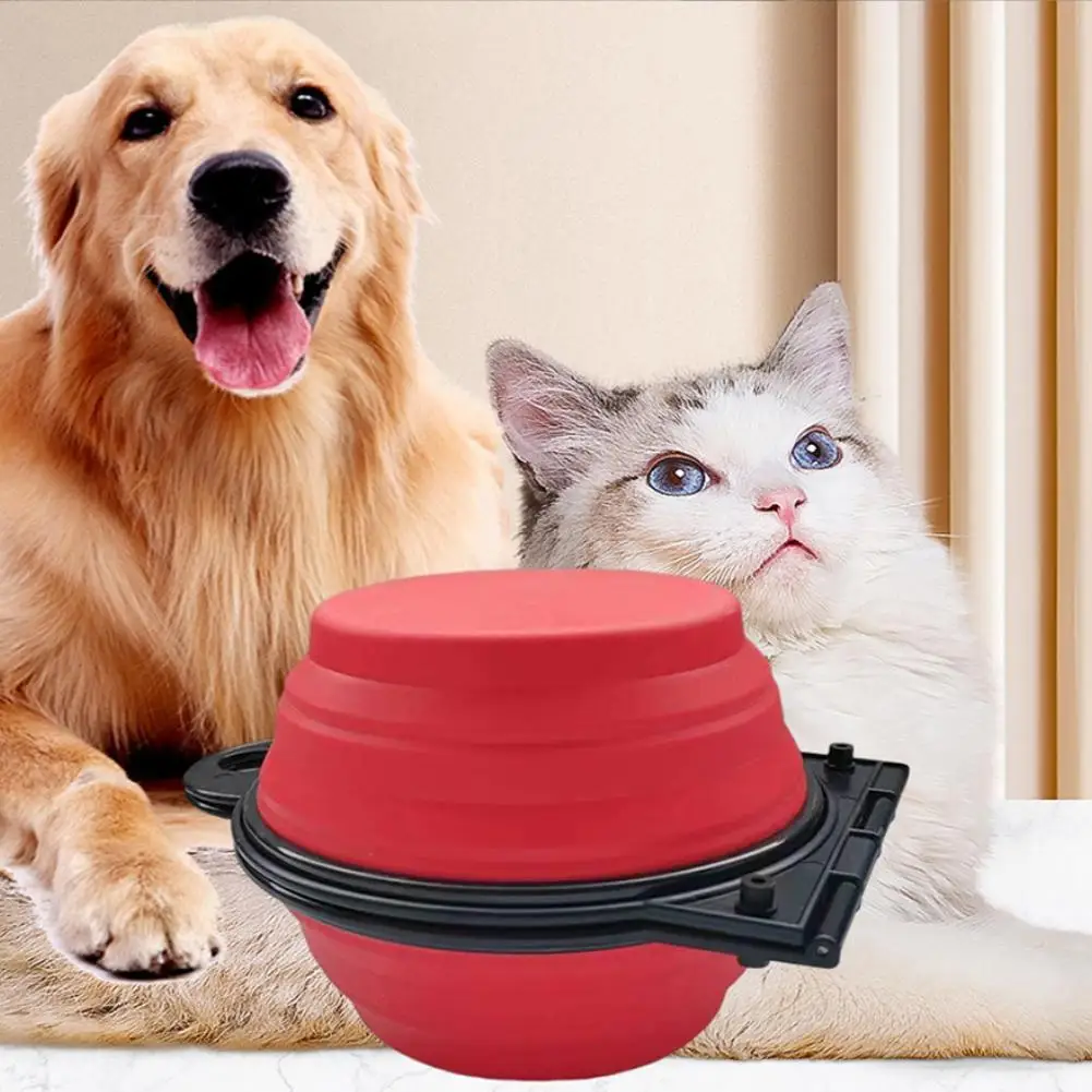 2 In 1 Dog Bowl Portable Folding Pet Double Bowl Collapsible Silicone Water Bowls For Dog Outdoor Travel Cat Feeding