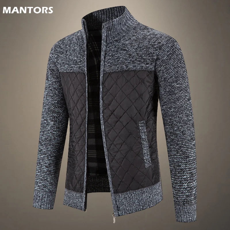 

Autumn Winter Cardigan Men Fleece Warm Zipper Sweaters Jackets Mens Slim Fit Knitted Sweatercoat Thick Cardigan Sweater Coat Men